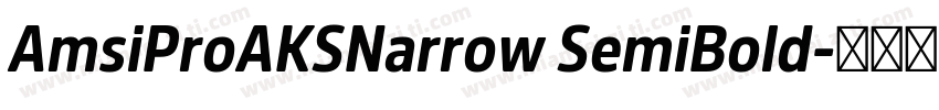 AmsiProAKSNarrow SemiBold字体转换